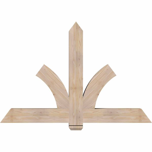 Ekena Millwork Redmond Smooth Timber Gable Bracket, Douglas Fir, 60"W x 40"H x 5 1/2"D x 5 1/2"F, 16/12 Pitch GBW060X40X0606RED00SDF - main